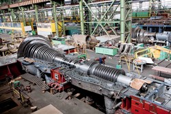 Assemblage of turbine rotors for Zaporozhye TPP